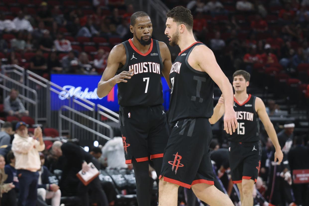 开云体育-恭喜火箭队！月均砍43.8分，锋线双核联盟第2！15+7射手全面进化